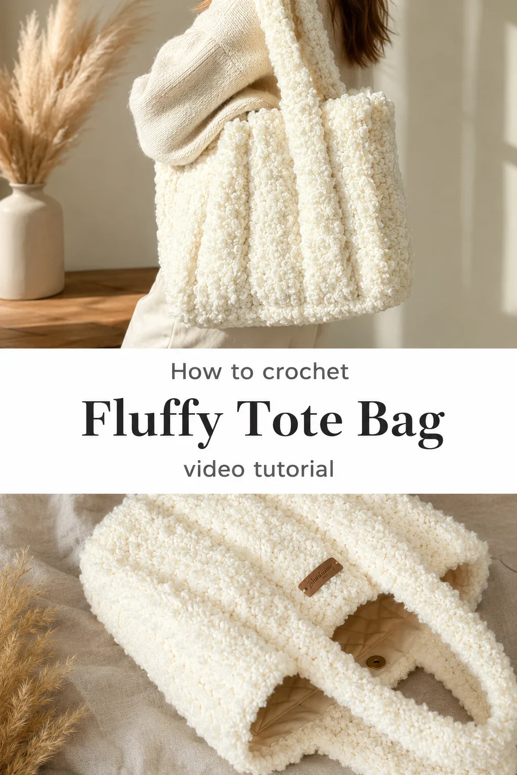 Crochet Fluffy Tote Bag: A Chic and Sturdy Everyday Tote
