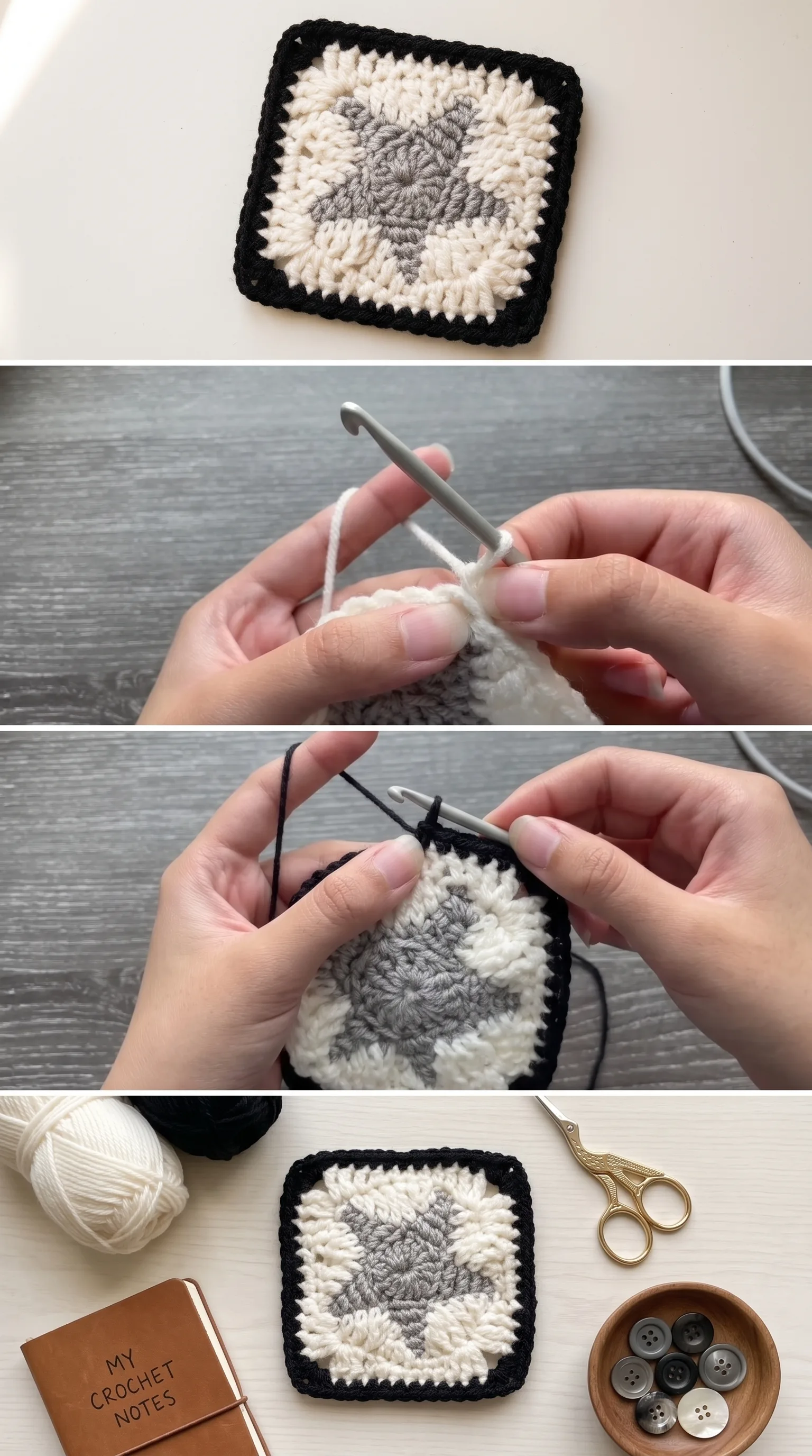 Crochet Folklore Granny Square: A Timeless Handcrafted Piece pattern