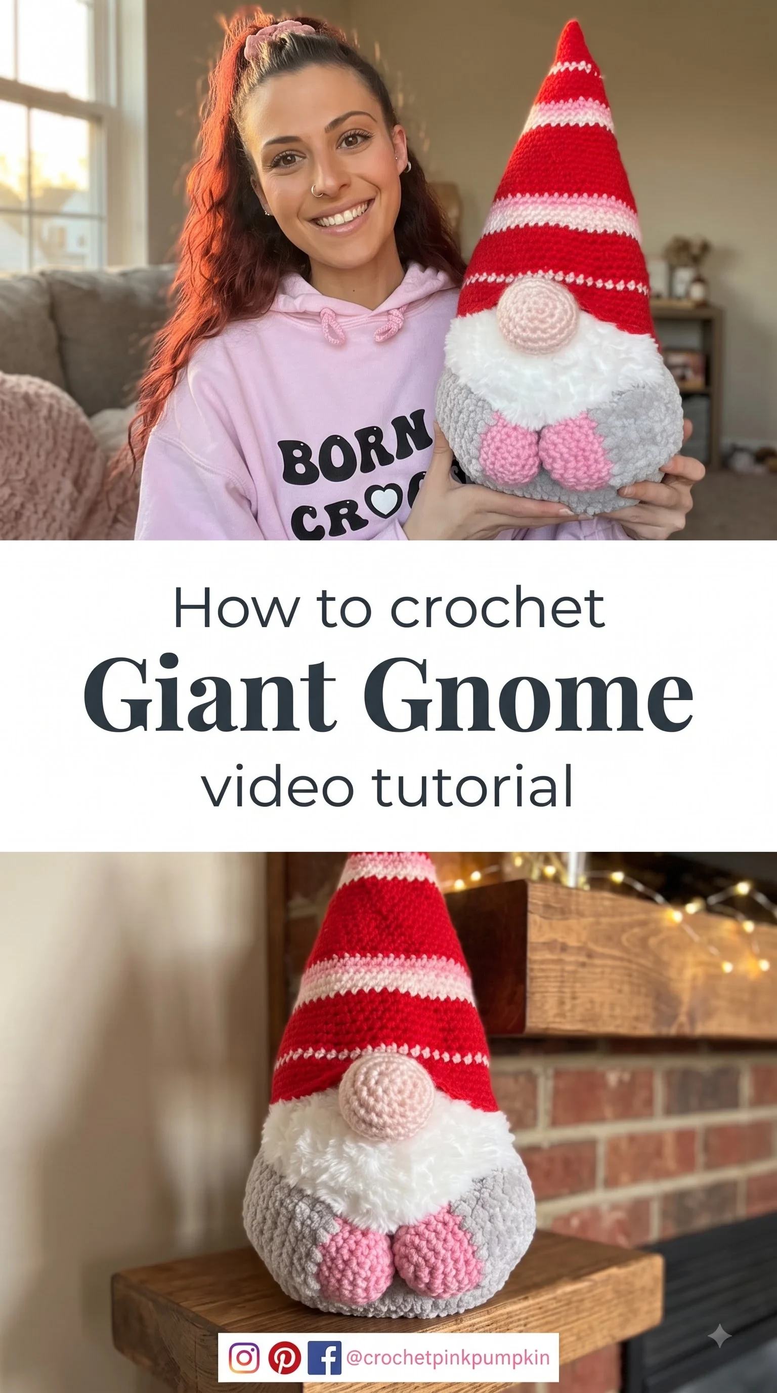 Crochet Giant Gnome: A Whimsical Holiday Decoration