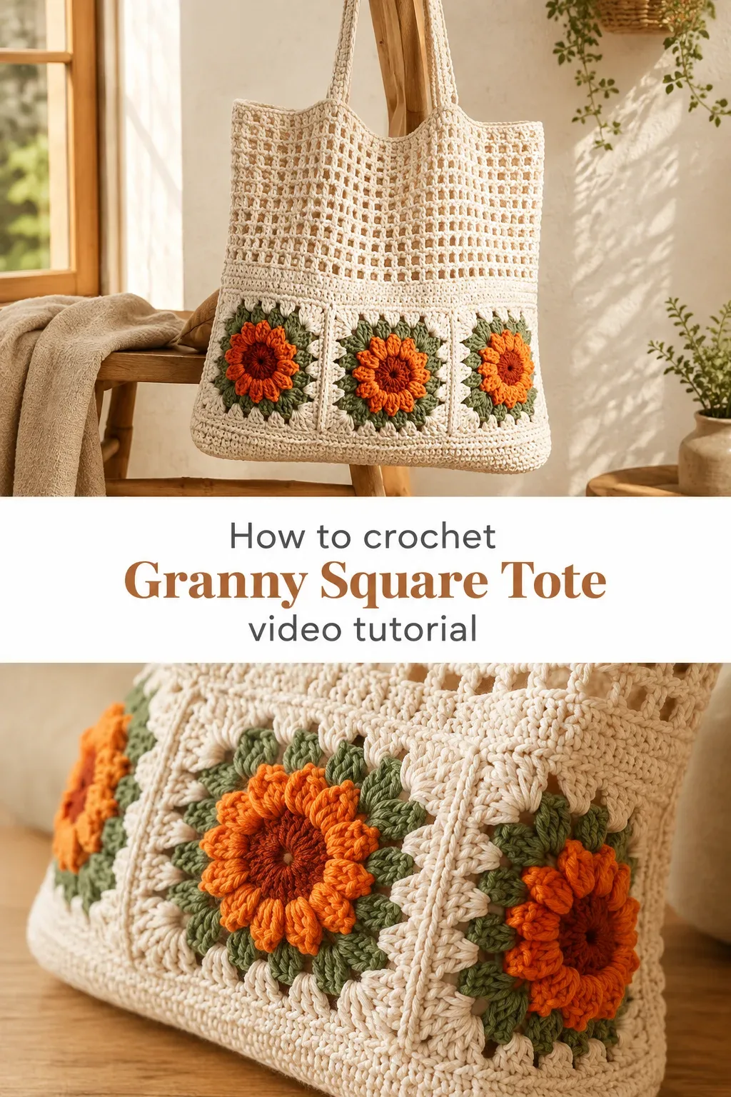 Crochet Granny Square Tote: A Charming Boho Essential