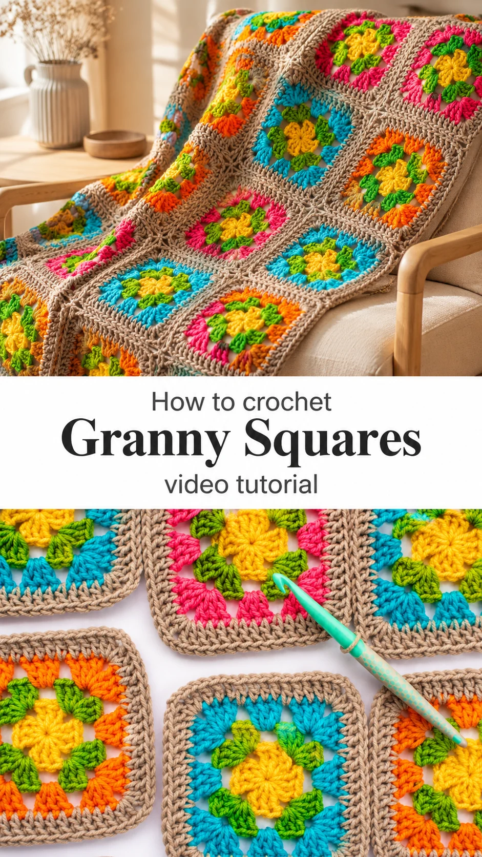 Crochet Granny Squares: A Vibrant Patchwork Treasure
