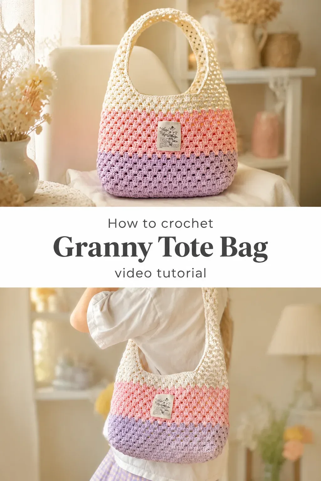 Crochet Granny Stitch Bag: A Charming Pastel Essential