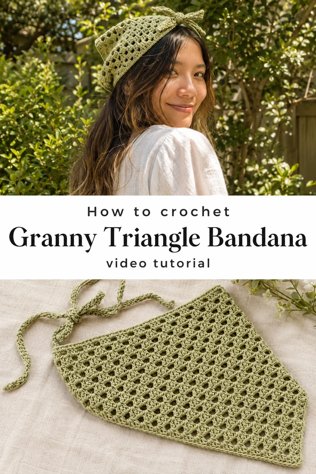Crochet Granny Triangle Bandana: A Boho Summer Essential
