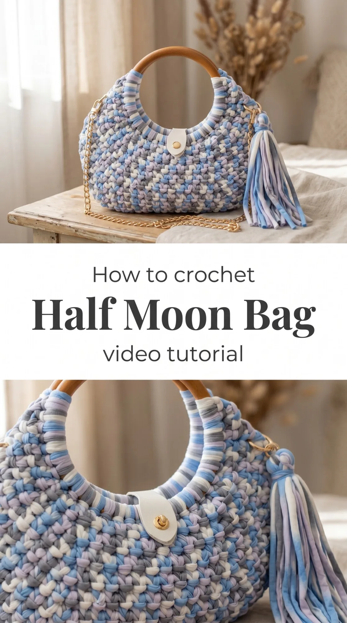 Crochet Half Moon Bag: A Chic Handmade Accessory