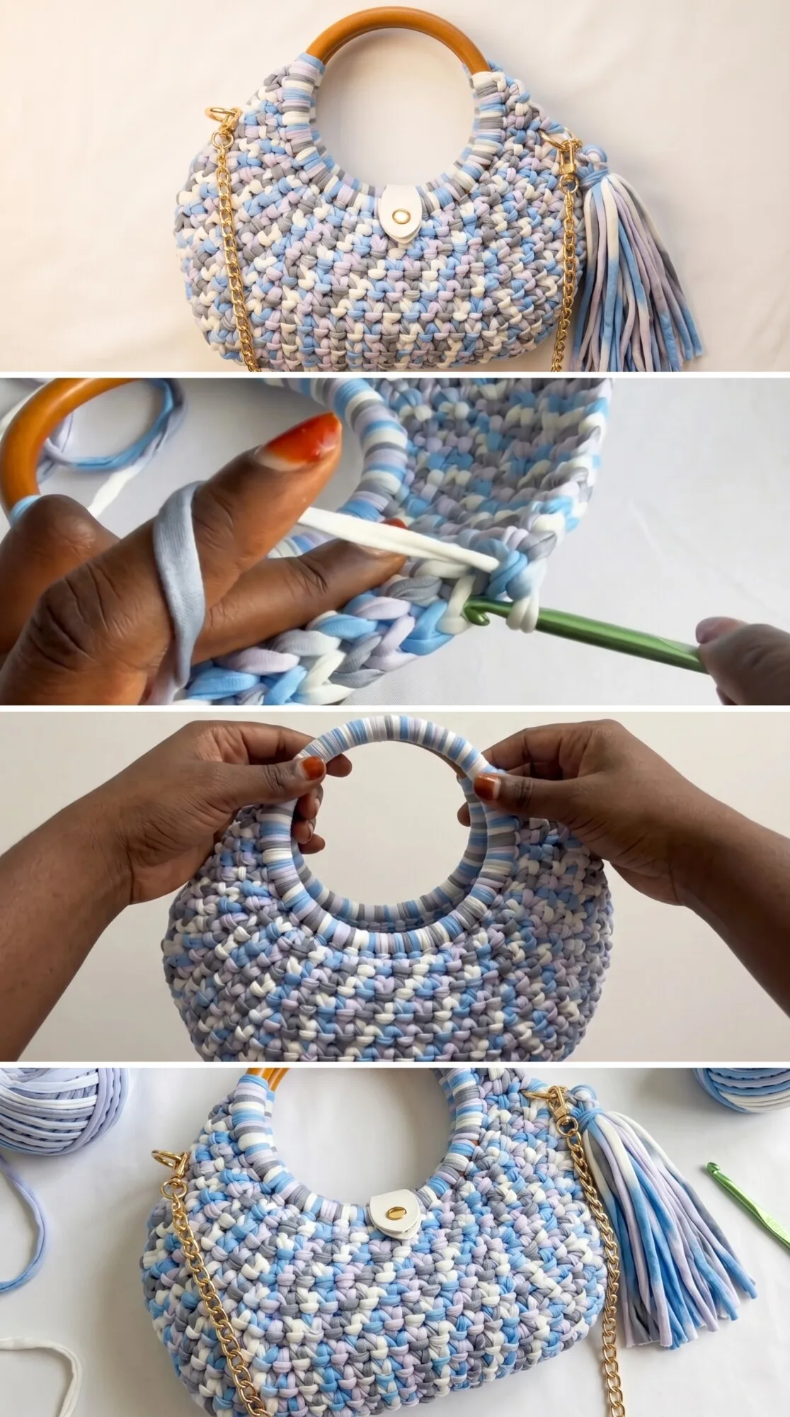 Crochet Half Moon Bag: A Chic Handmade Accessory pattern