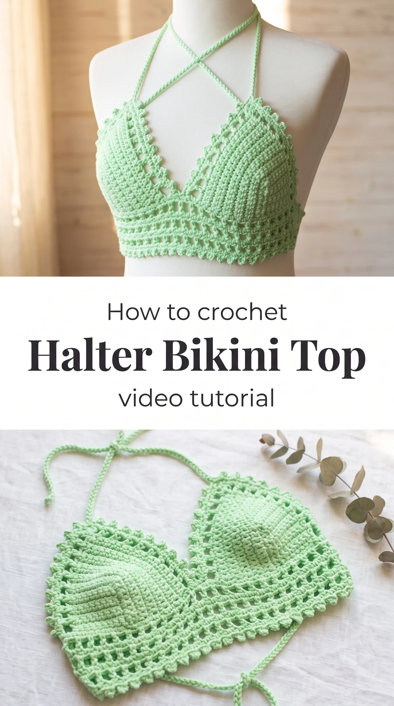 Crochet Halter Bikini Top: A Flattering Summer Essential