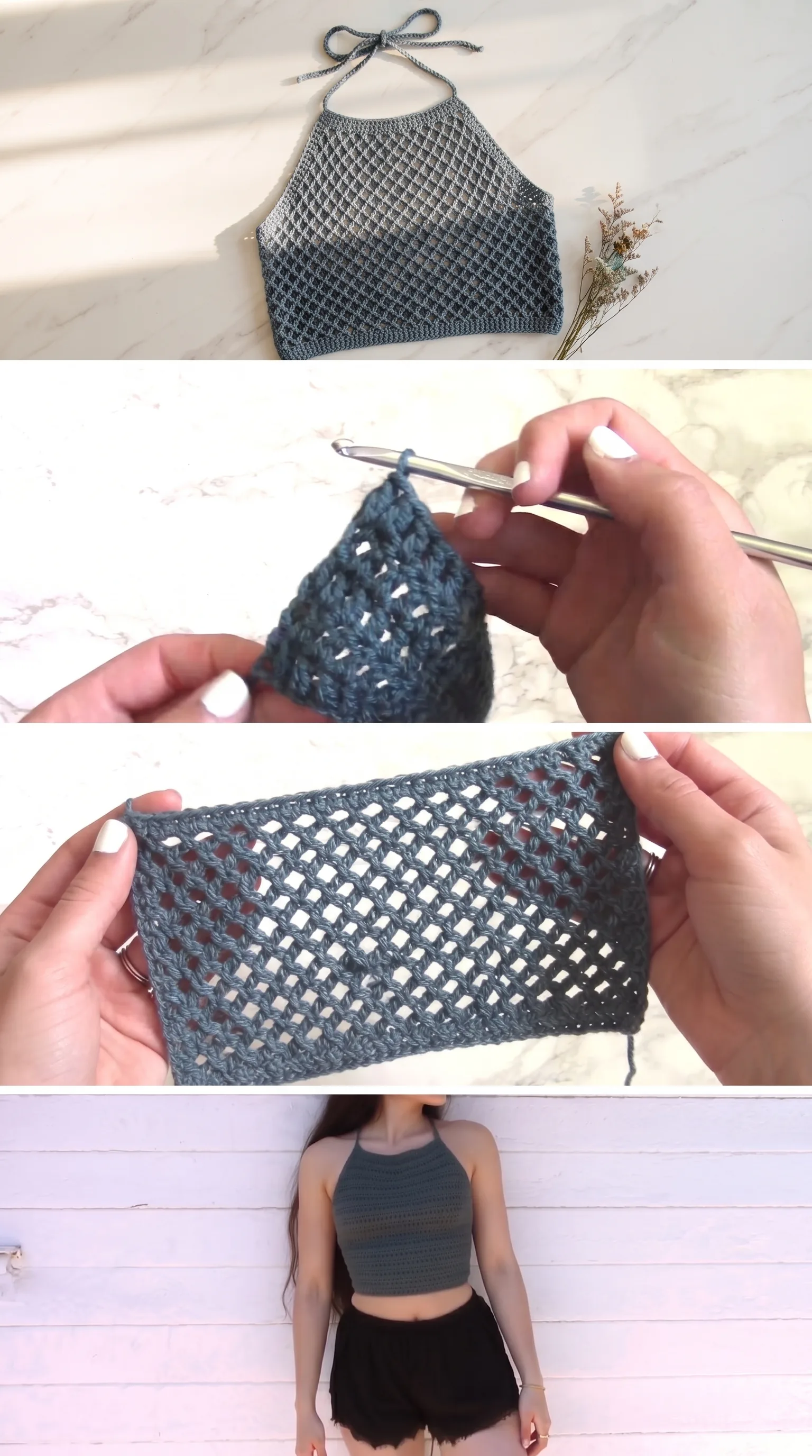 Crochet Halter Top: A Chic Summer Essential pattern
