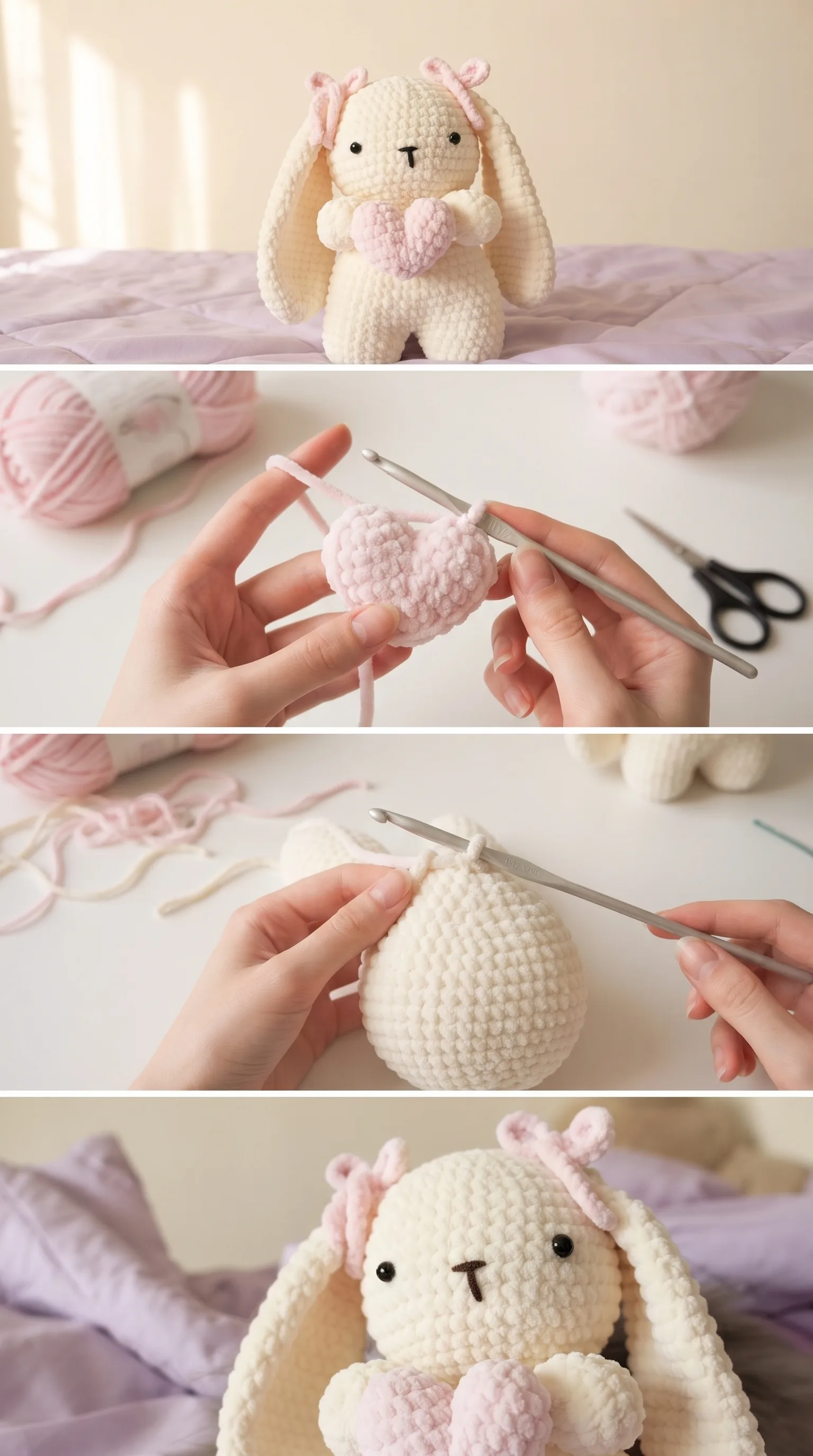 Crochet Heart Bunny: A Sweet Amigurumi Companion pattern