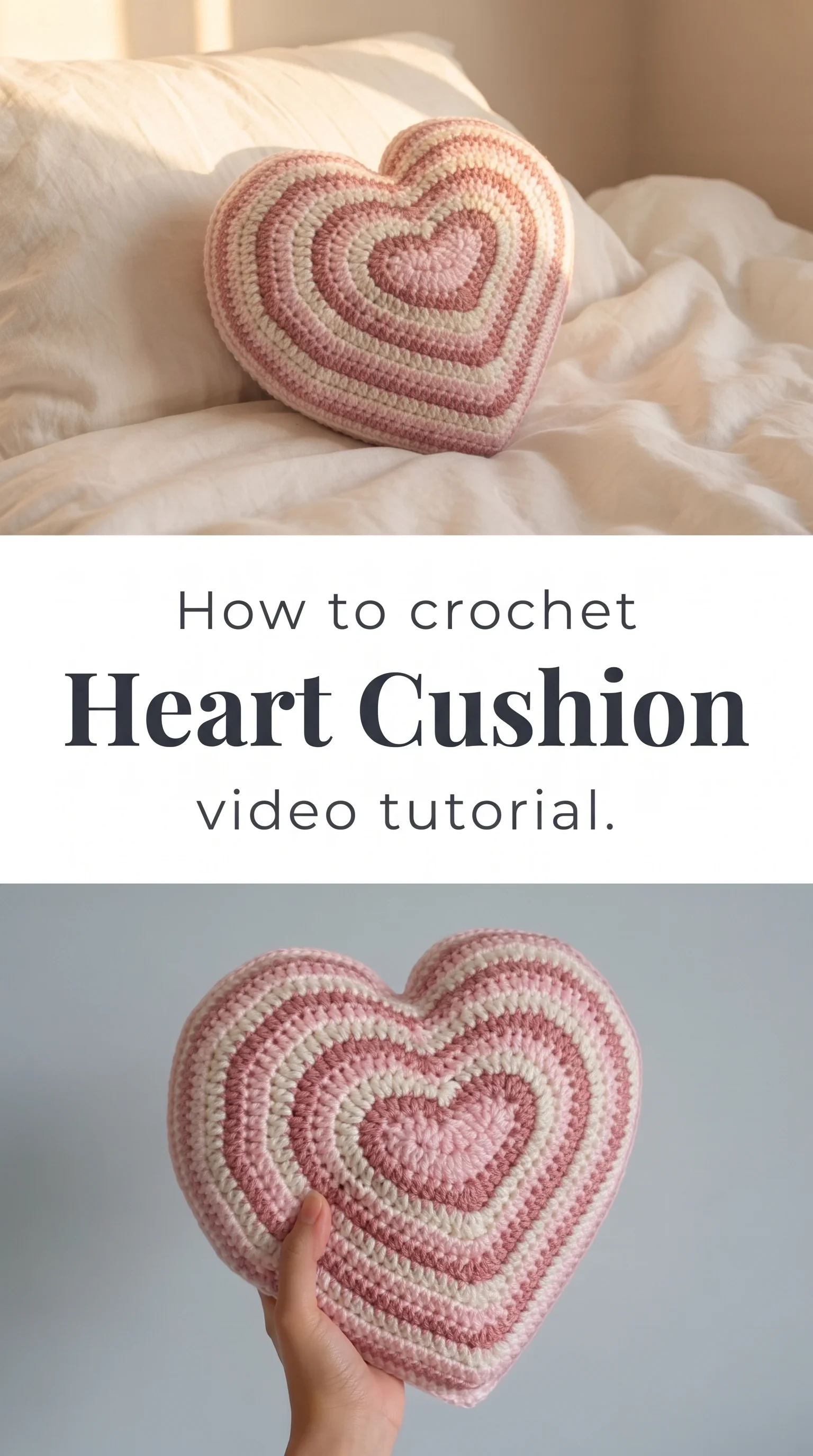 Crochet Heart Cushion: A Charming Room Accent