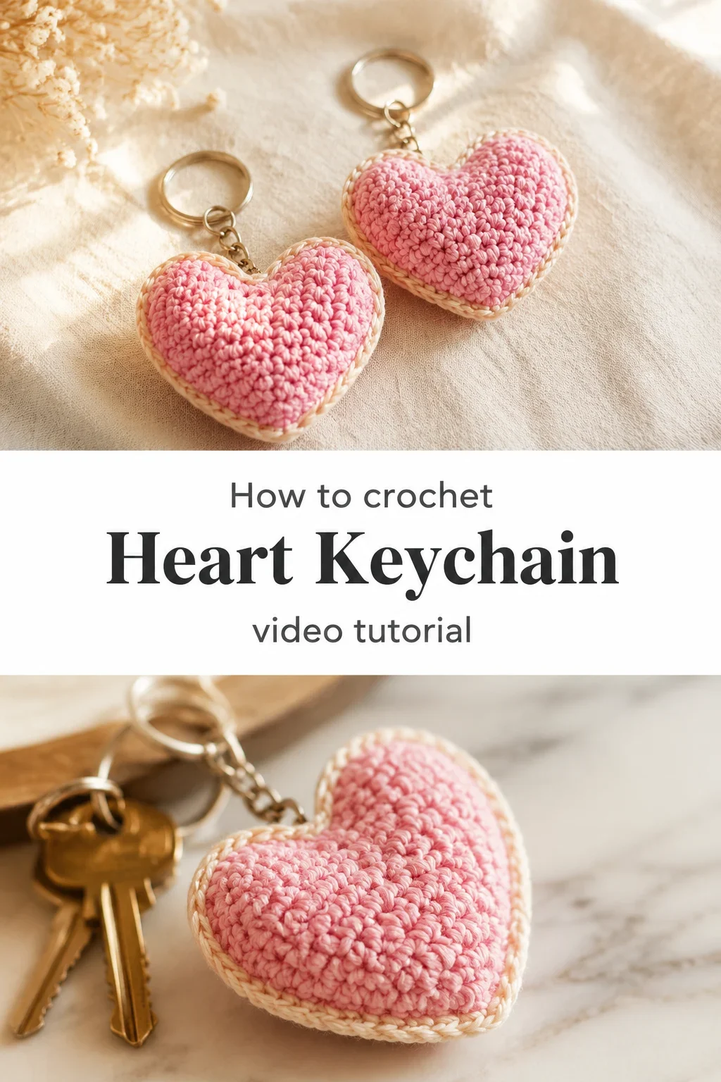 Crochet Heart Keychain: A Sweet and Charming Accessory