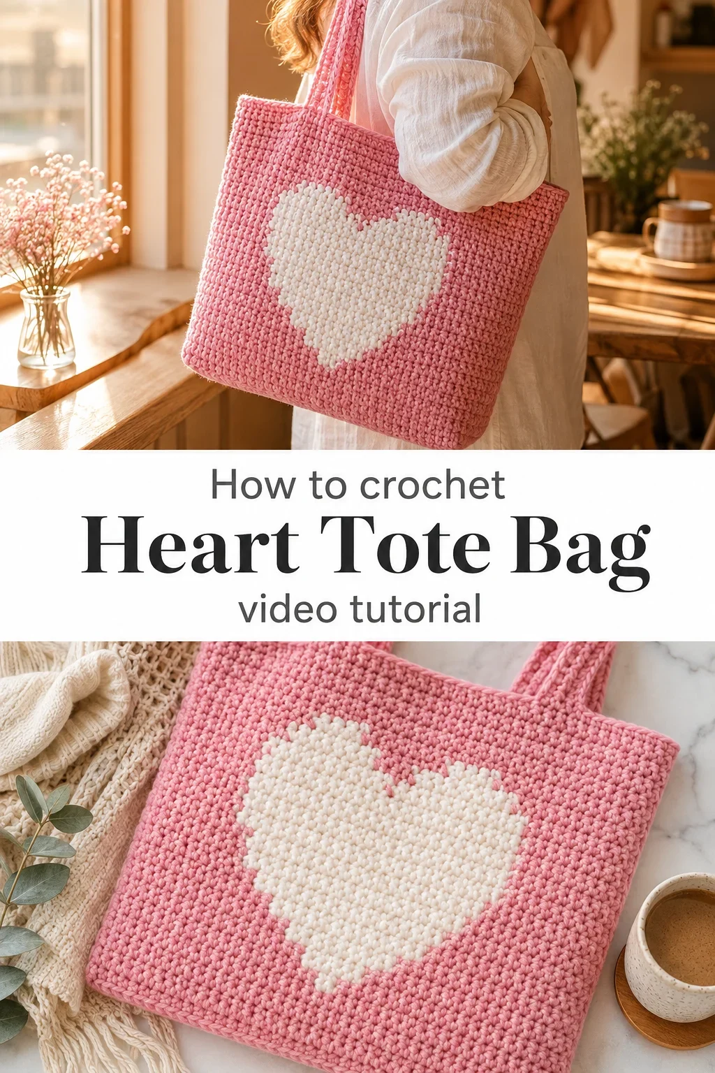 Crochet Heart Tote Bag: A Charming Everyday Essential