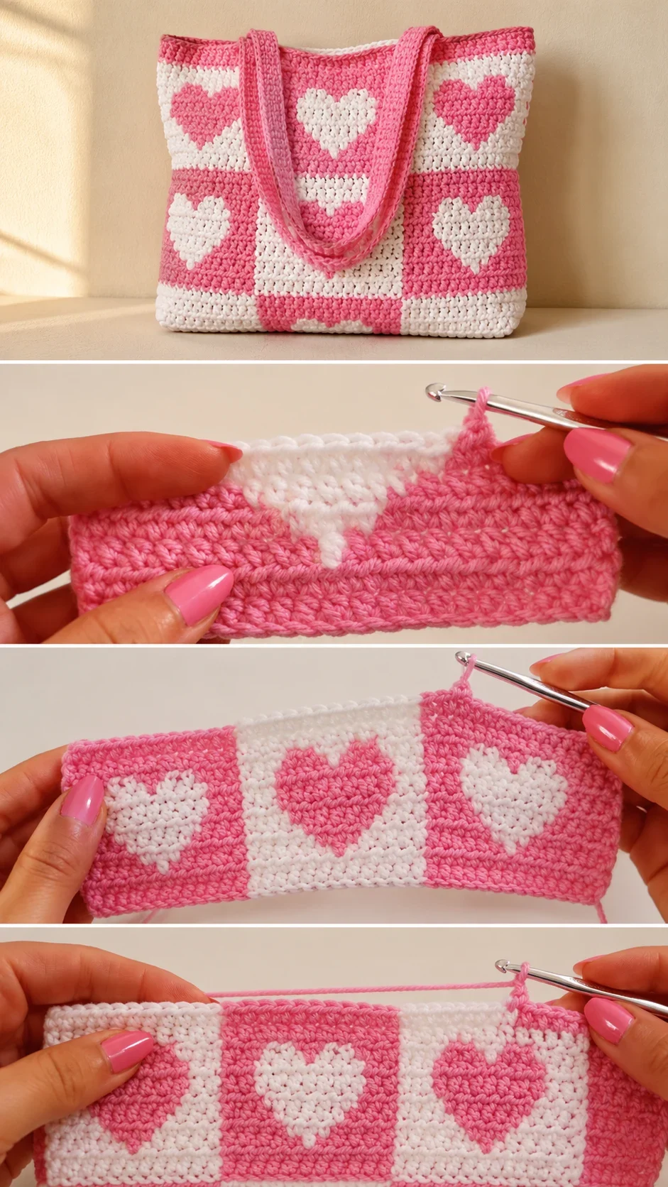 Crochet Heart Tote Bag: A Charming Everyday Essential pattern