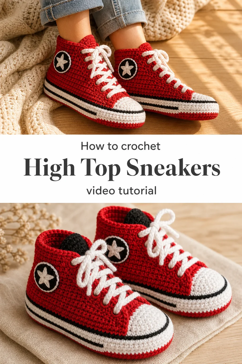 Crochet High Top Sneakers: A Bold Handmade Classic