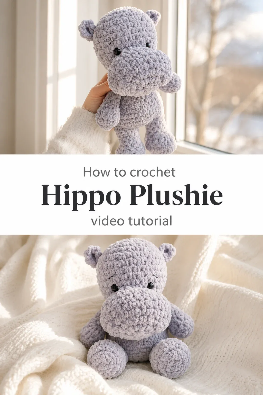 Crochet Hippo Plushie: An Adorable Snuggly Companion