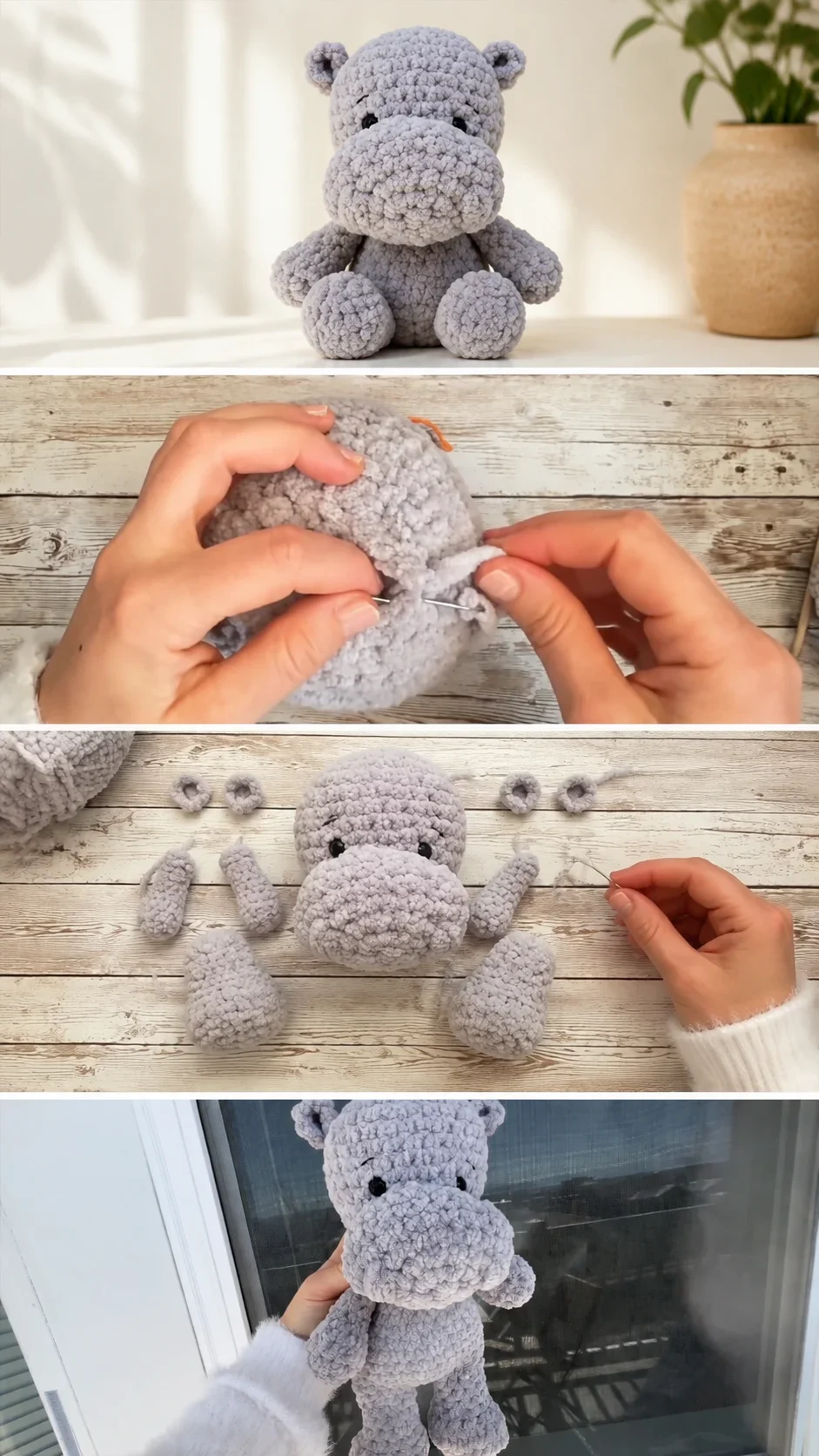 Crochet Hippo Plushie: An Adorable Snuggly Companion pattern