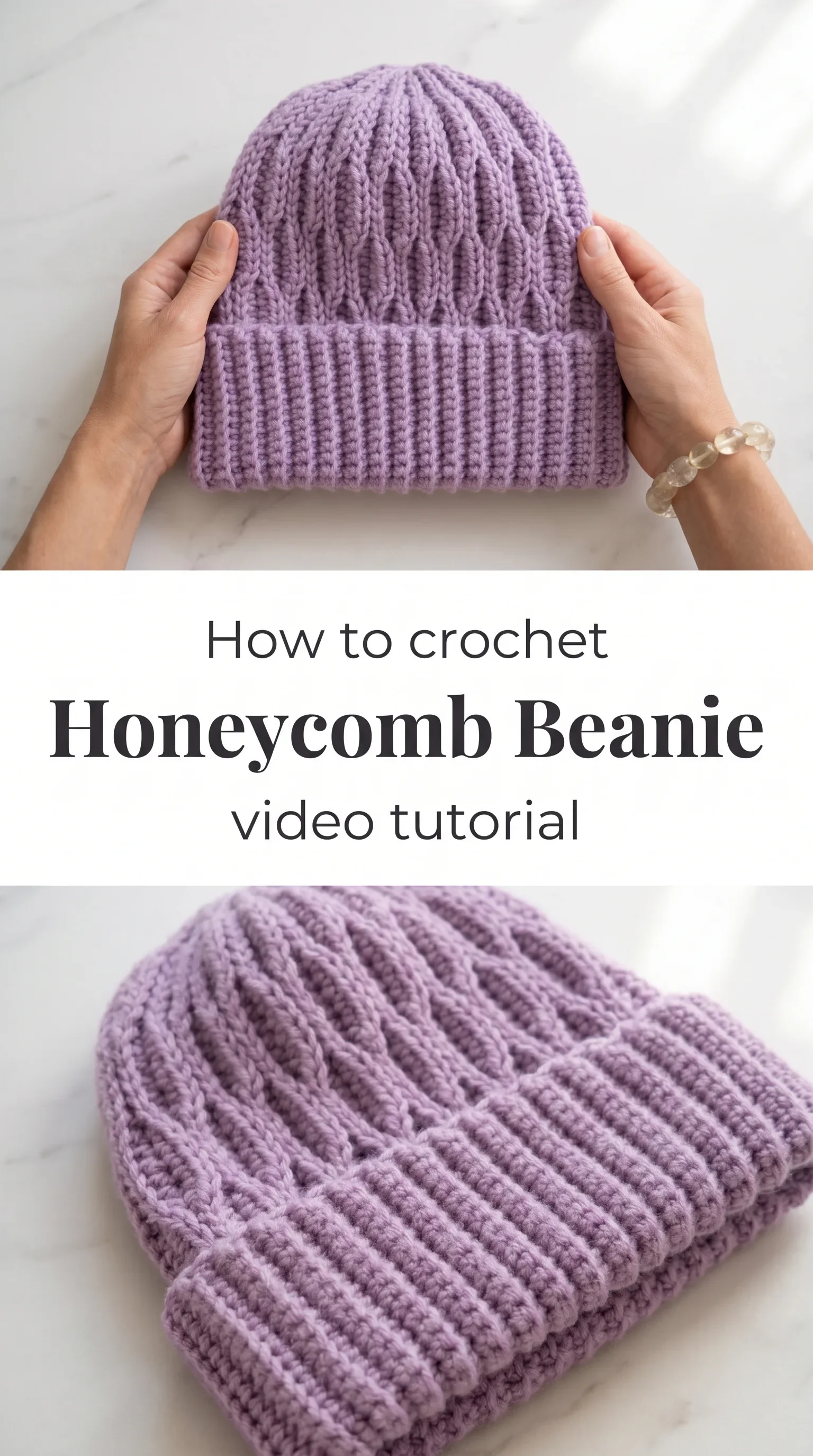 Crochet Honeycomb Beanie: A Textured Winter Essential