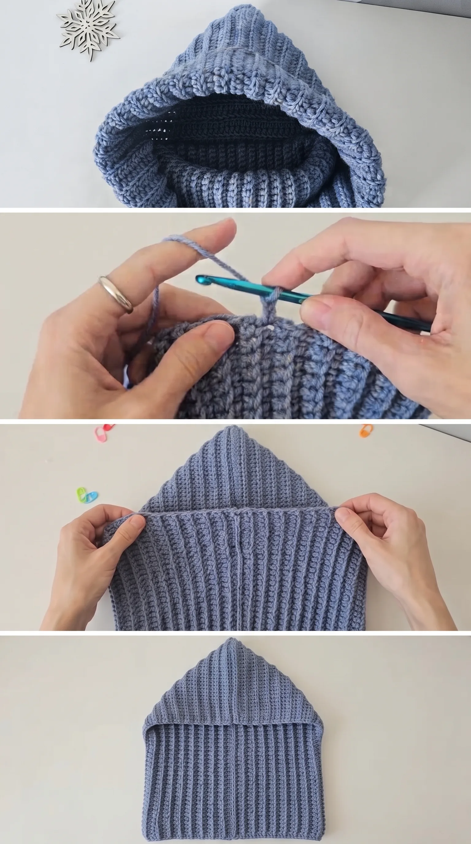 Crochet Hooded Cowl: A Warm and Versatile Accessory pattern