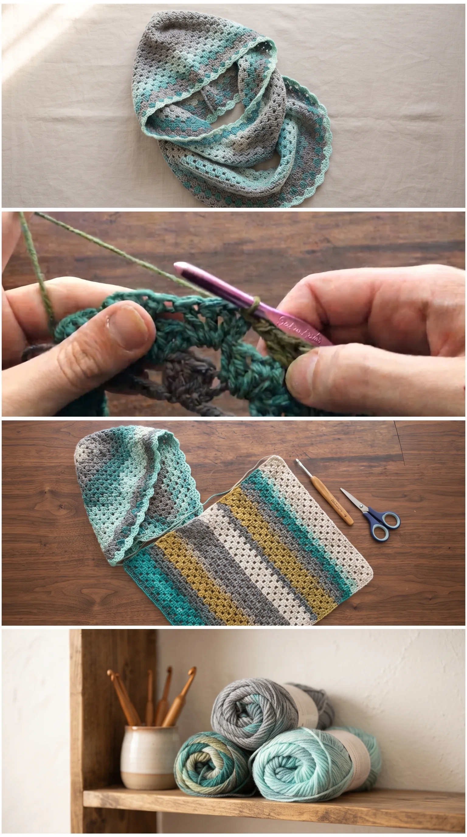 Crochet Hooded Infinity Scarf: A Warm and Versatile Essential pattern
