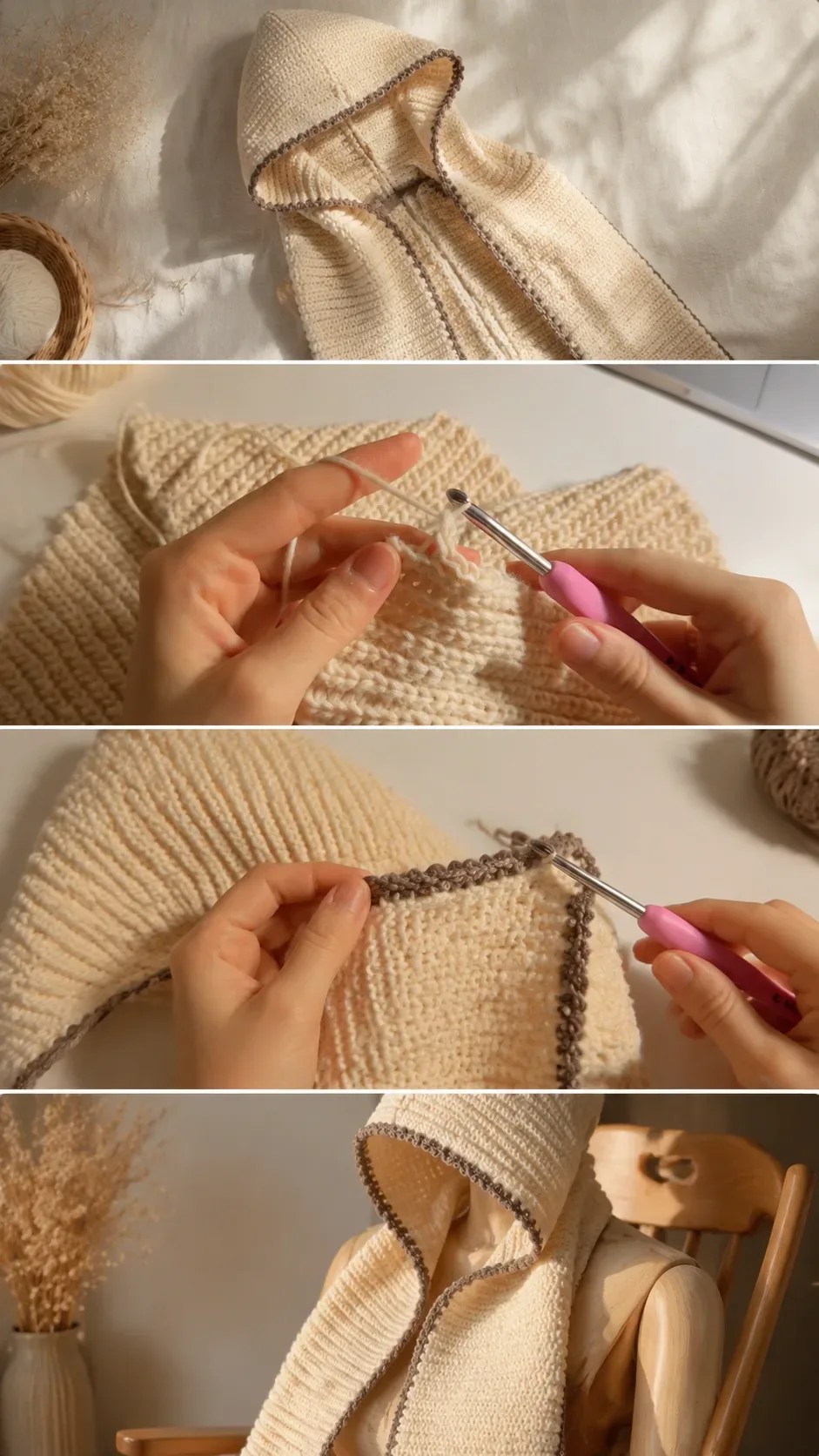 Crochet Hooded Scarf: A Cozy Fall Essential pattern