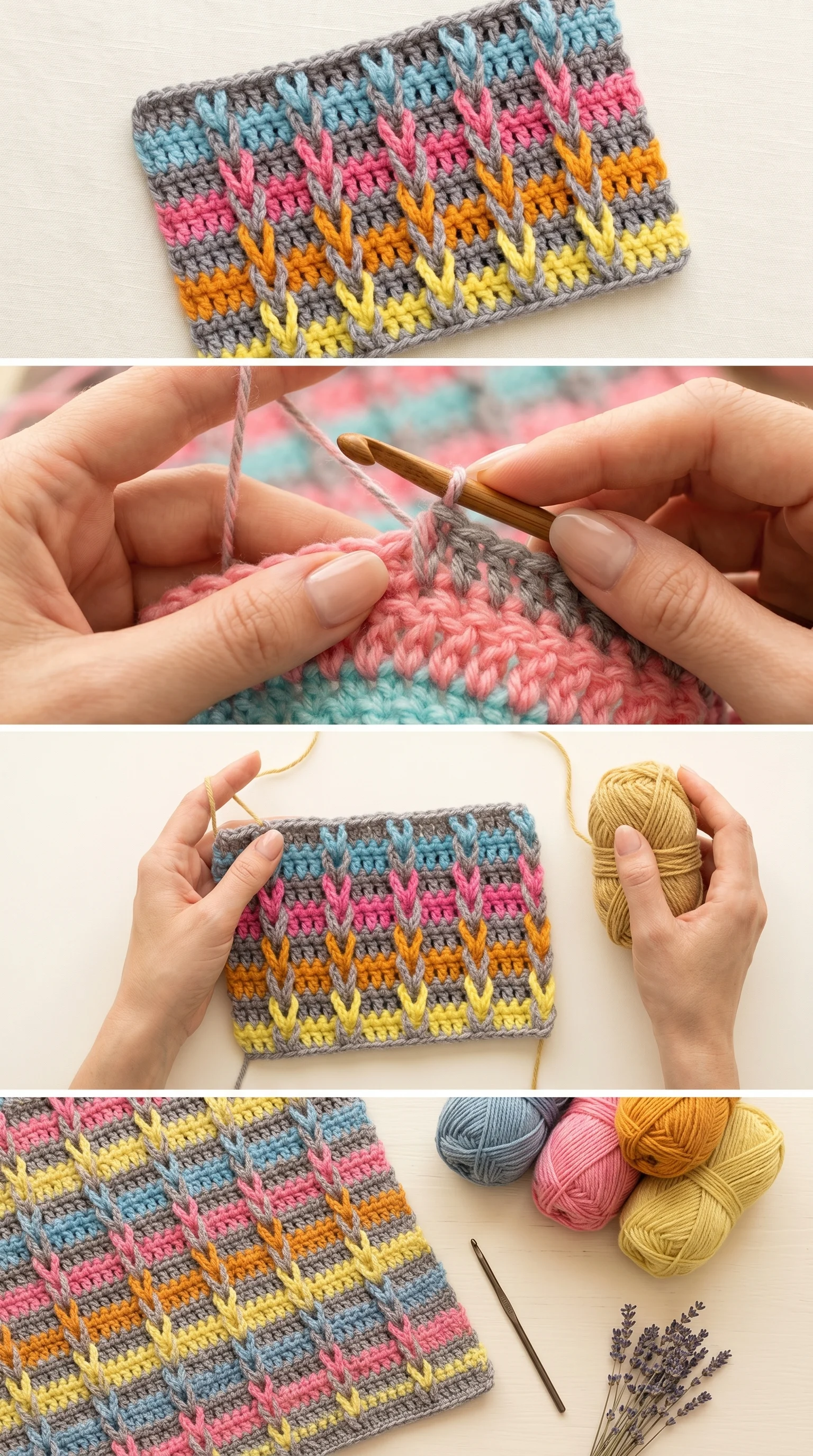 Crochet Jacob's Ladder Stitch: A Beautiful Textured Design pattern