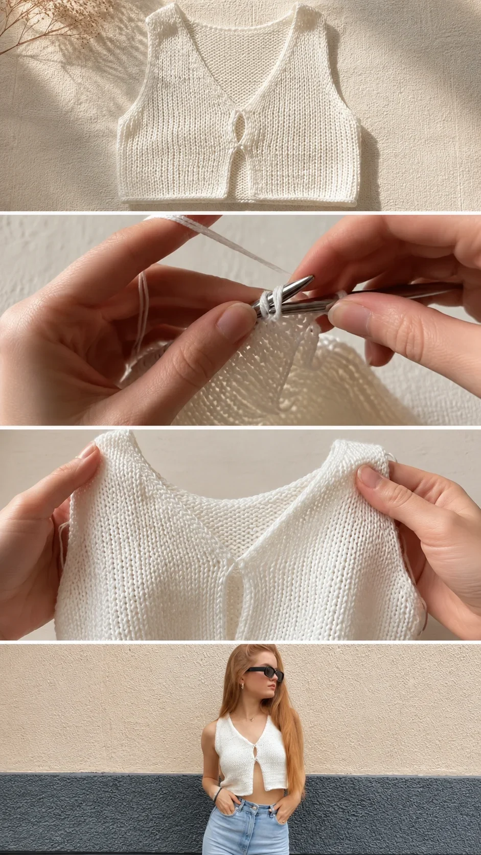 Crochet Knit Vest: A Chic Summer Essential pattern