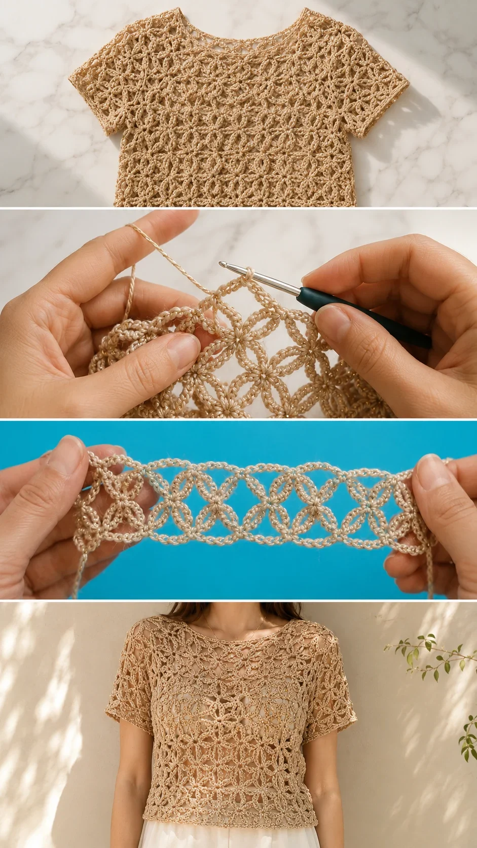 Crochet Lace Blouse: A Delicate Timeless Treasure pattern