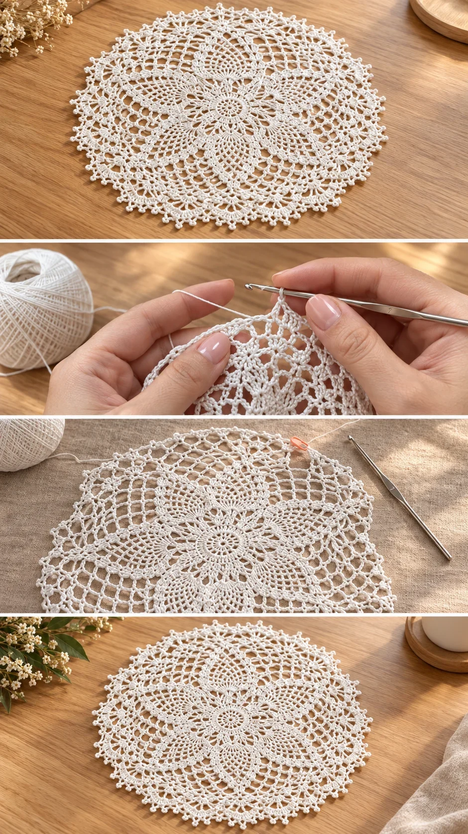 Crochet Lace Doily: A Timeless and Delicate Accent pattern