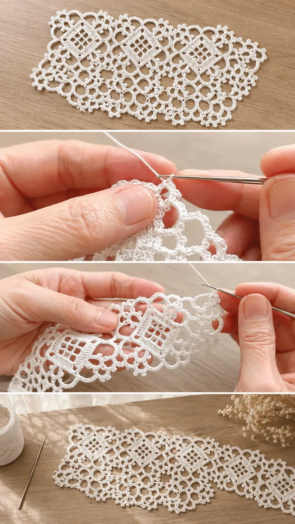 Crochet Lace Doily Runner: A Timeless Table Accent pattern