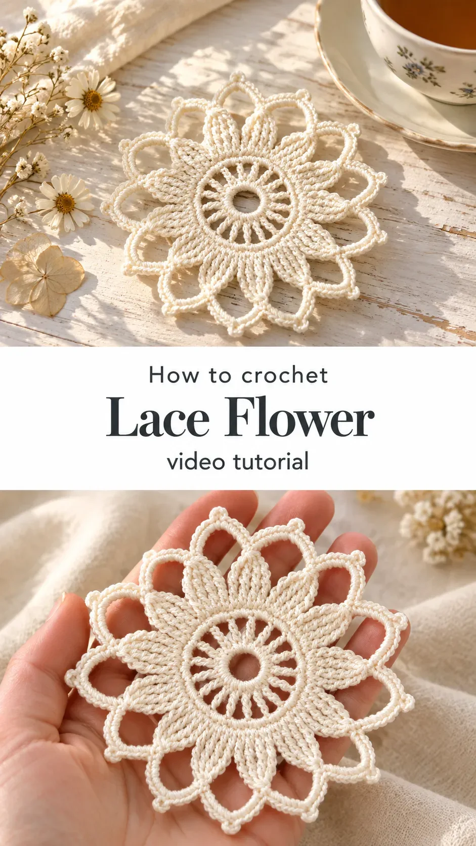 Crochet Lace Flower: A Delicate Timeless Accent