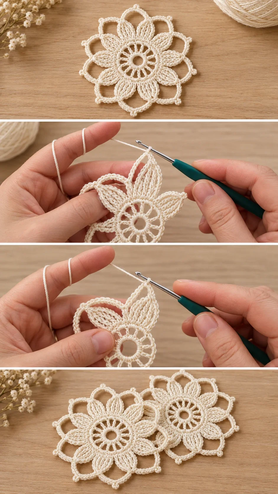 Crochet Lace Flower: A Delicate Timeless Accent pattern