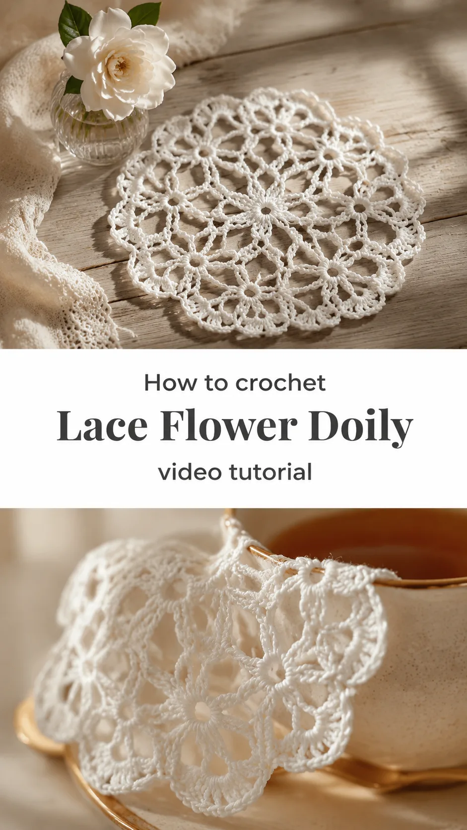 Crochet Lace Flower Doily: A Delicate Timeless Accent