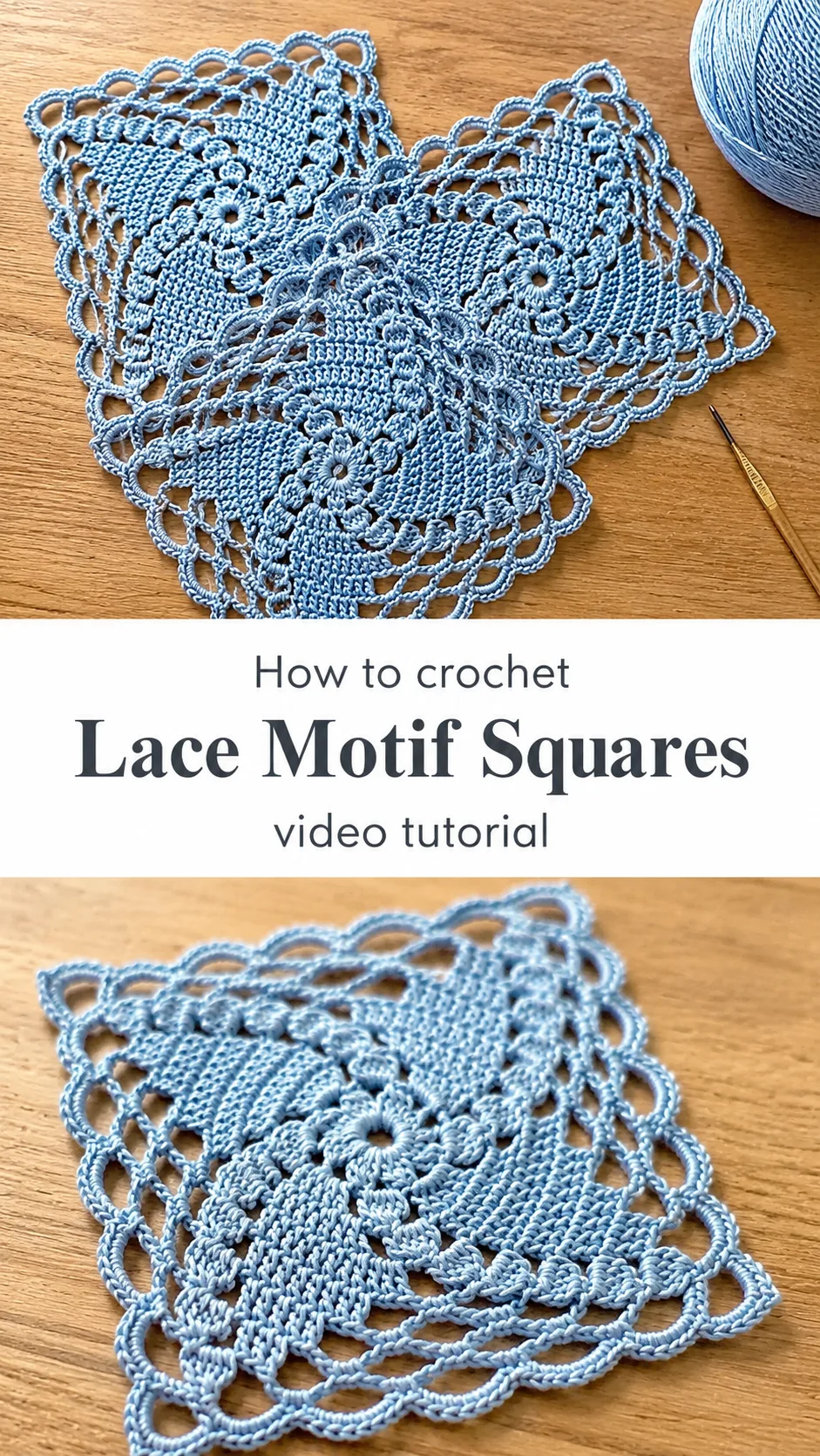 Crochet Lace Motif Squares: A Delicate Timeless Accent