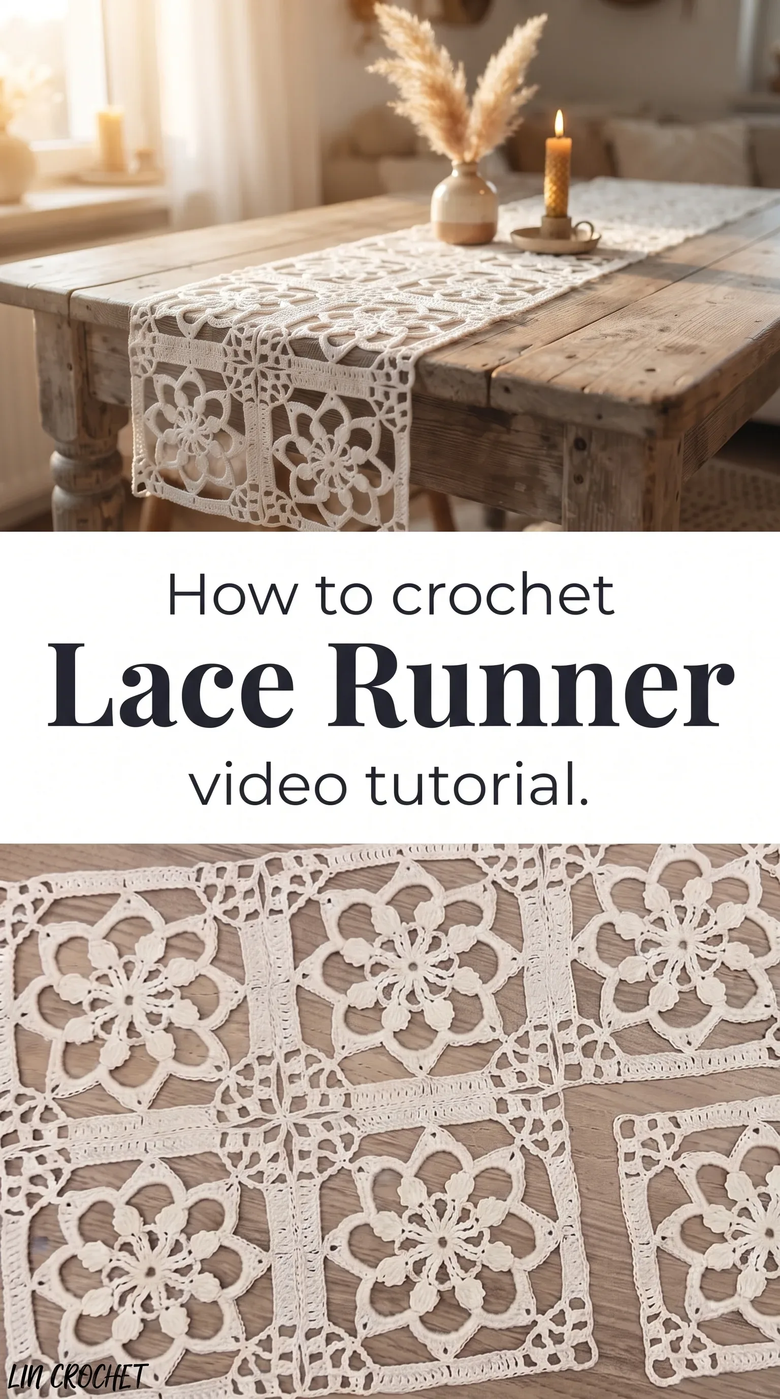 Crochet Lace Runner: A Delicate Handcrafted Accent