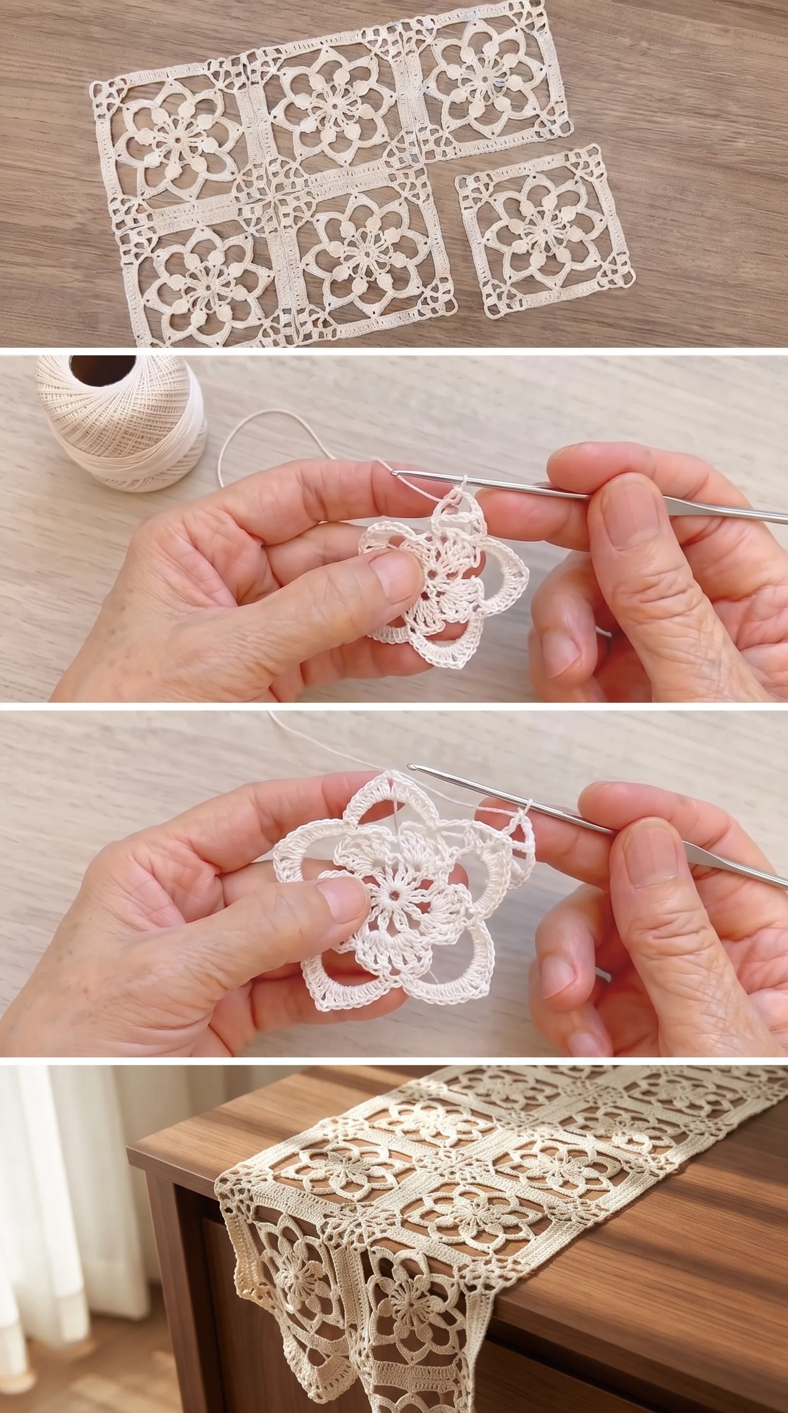 Crochet Lace Runner: A Delicate Handcrafted Accent pattern