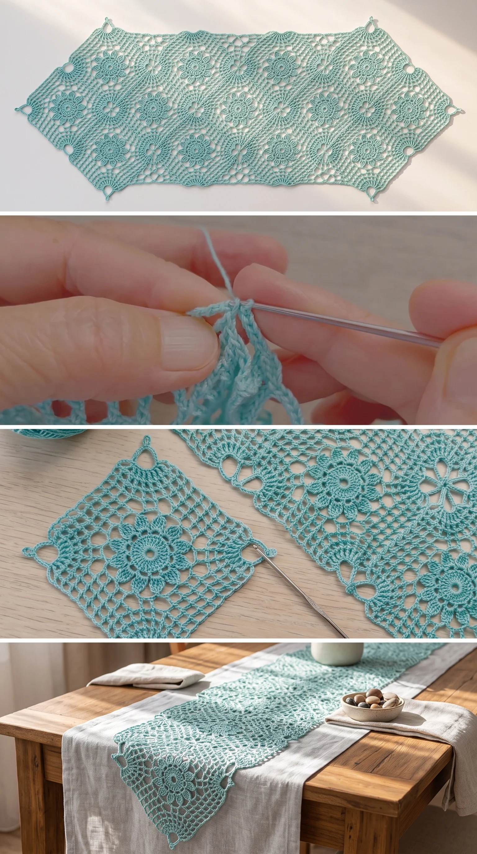 Crochet Lace Runner: A Timeless and Delicate Accent pattern