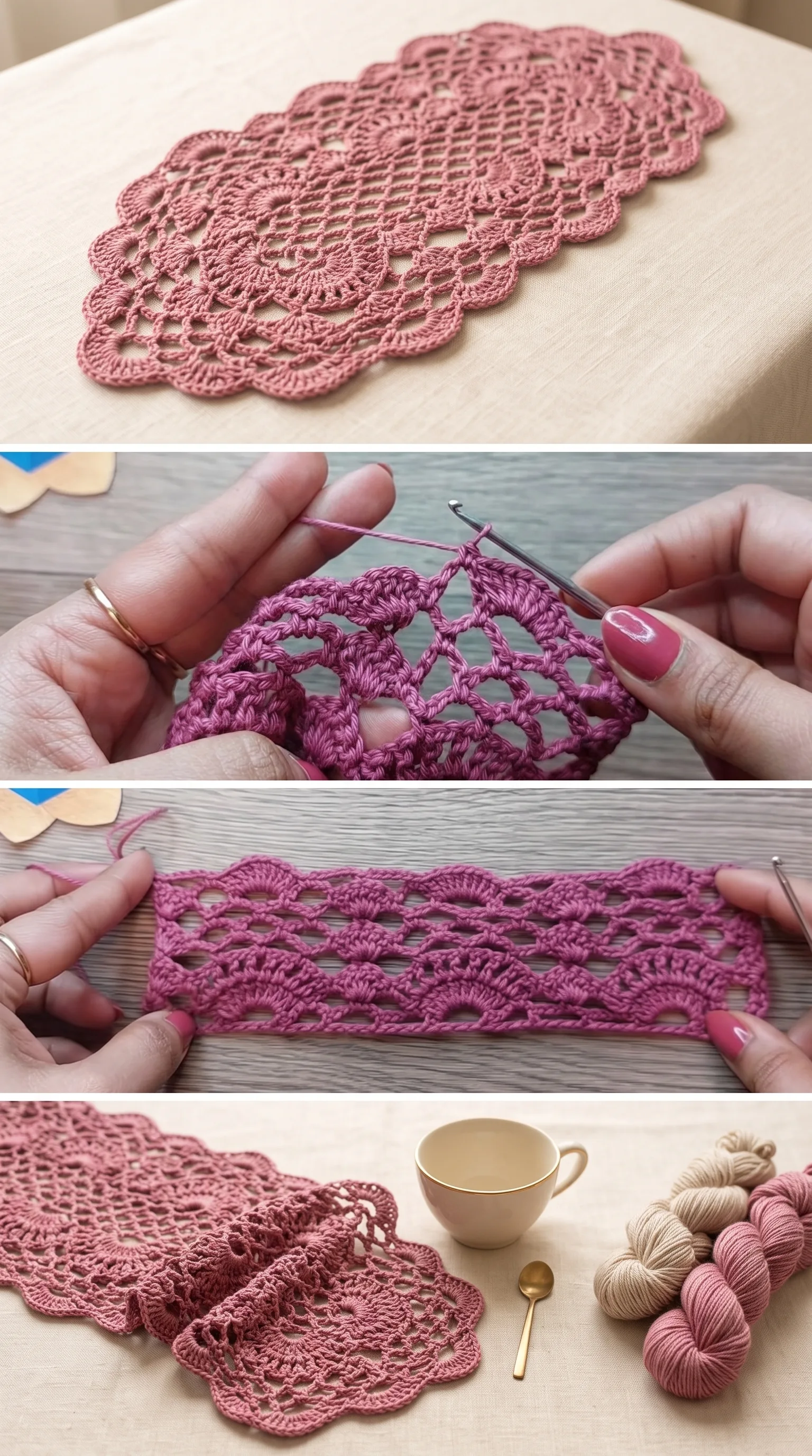 Crochet Lace Runner: An Eye Catching Centerpiece pattern