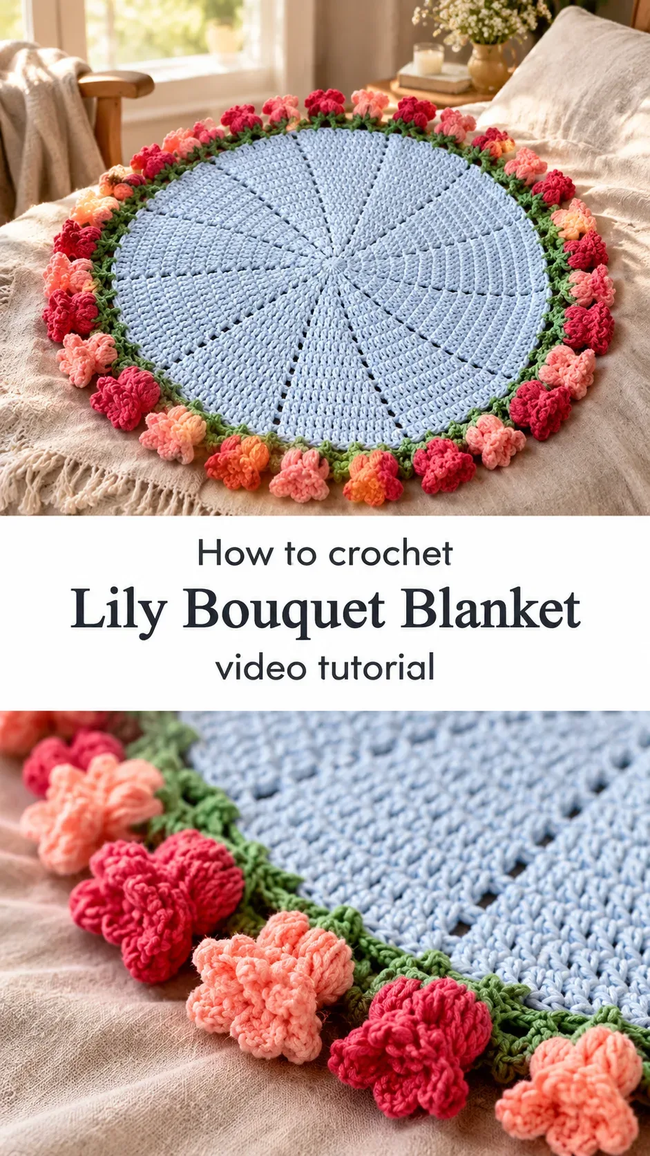 Crochet Lily Bouquet Blanket: A Blooming Floral Treasure