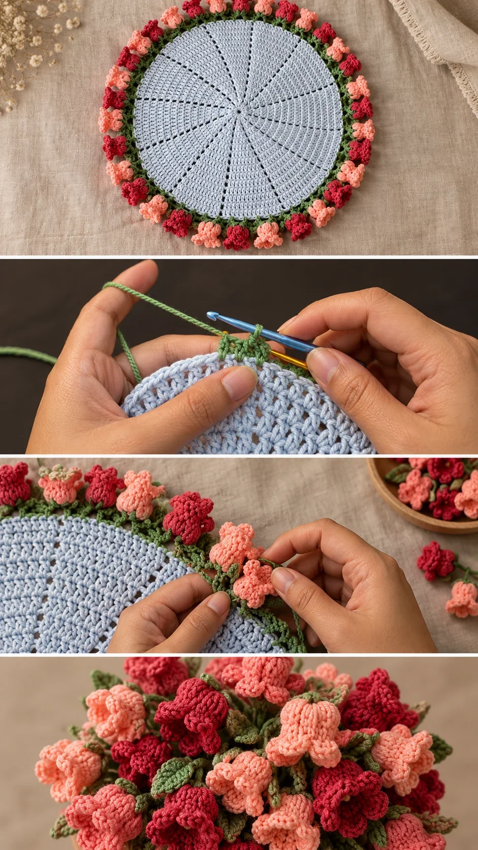Crochet Lily Bouquet Blanket: A Blooming Floral Treasure pattern