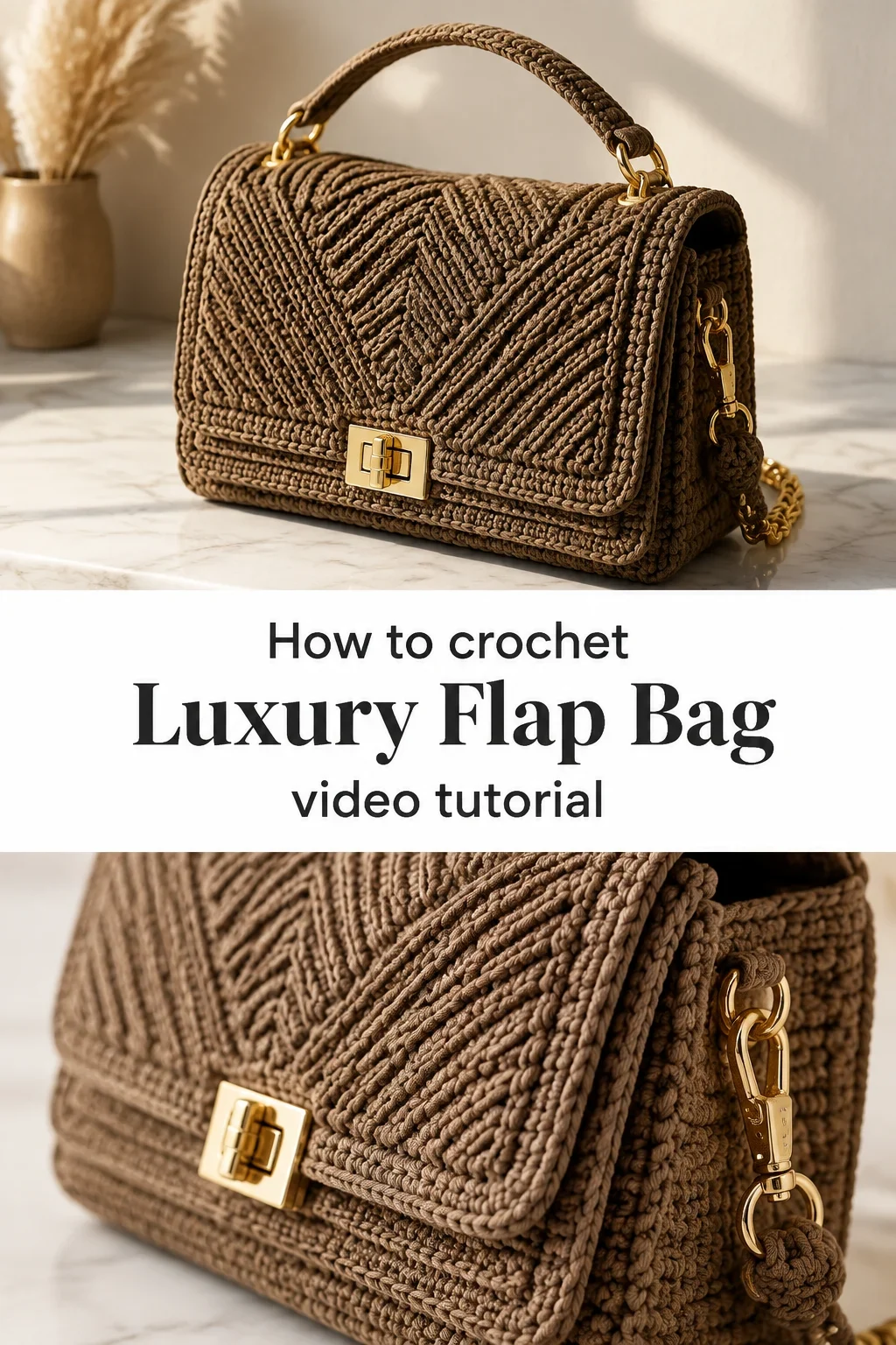 Crochet Luxury Flap Bag: A Chic Timeless Accessory