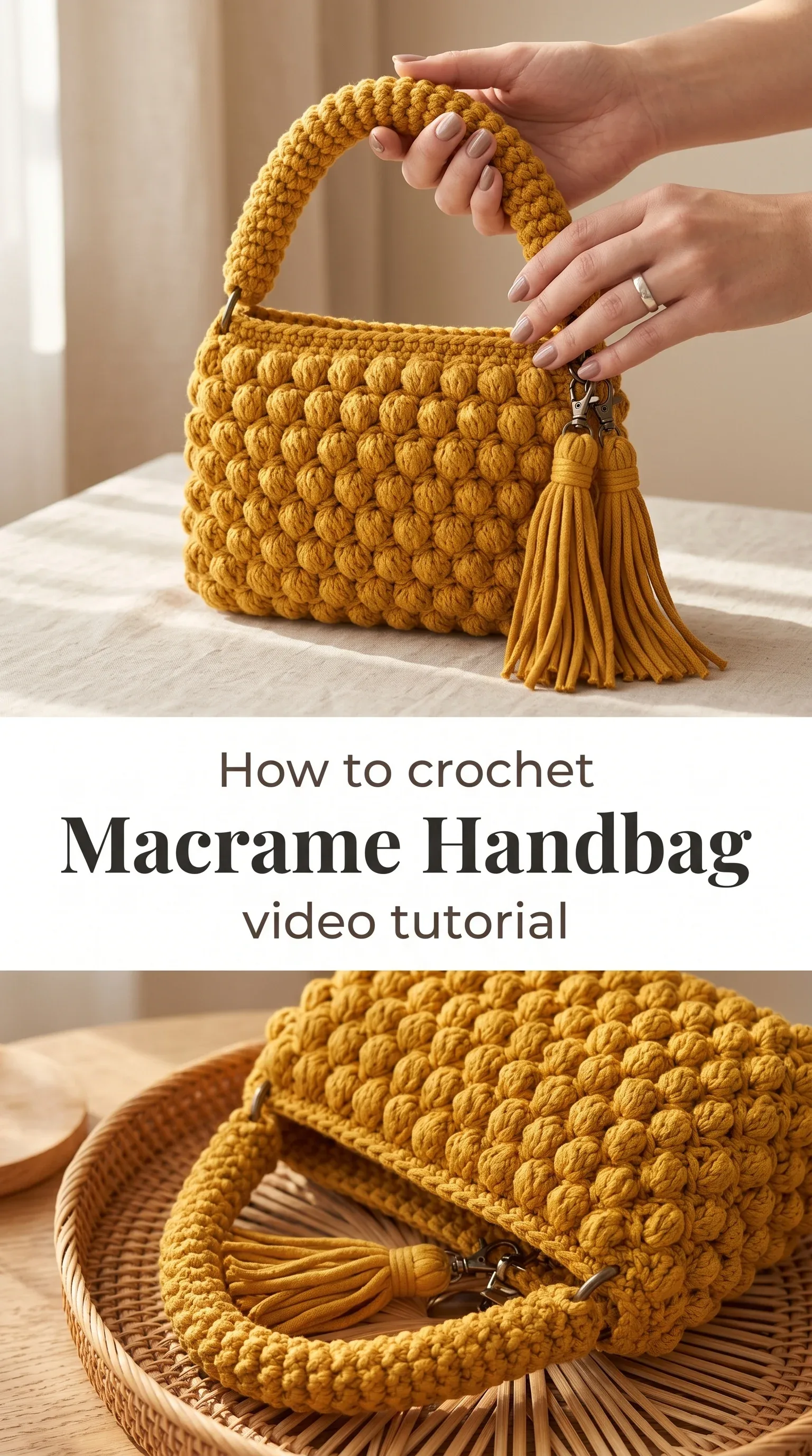 Crochet Macrame Handbag: A Charming Accessory
