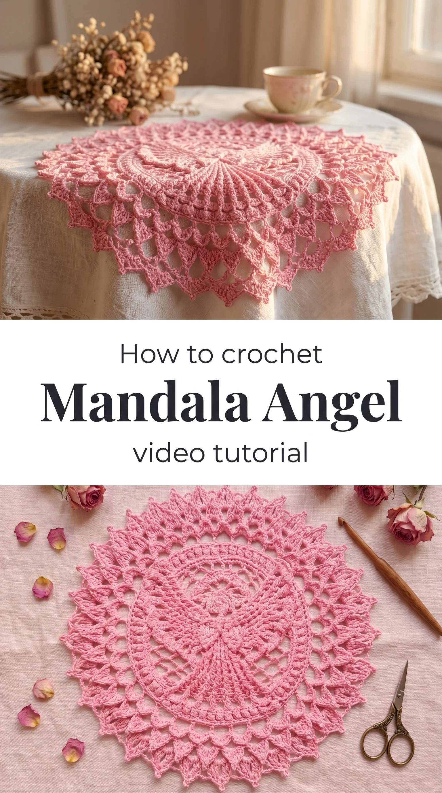 Crochet Mandala Angel: A Delicate Decorative Treasure