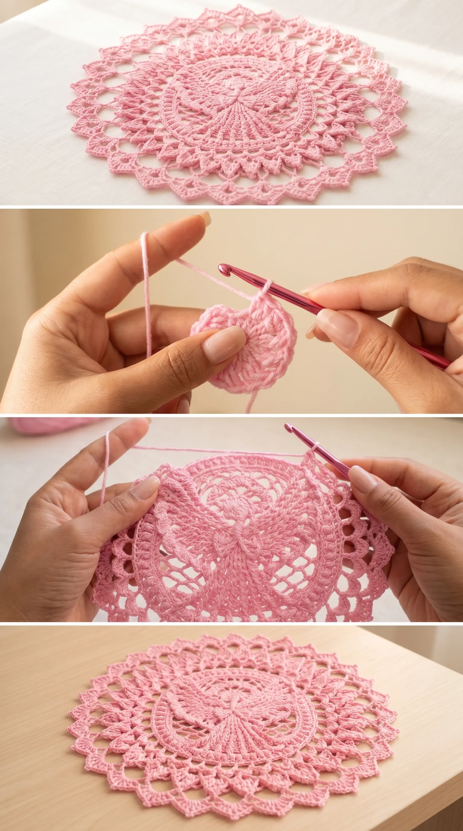 Crochet Mandala Angel: A Delicate Decorative Treasure pattern