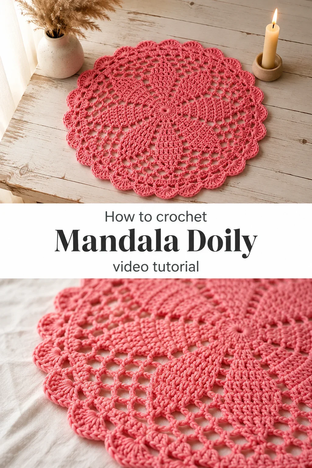 Crochet Mandala Doily: A Delicate Timeless Accent