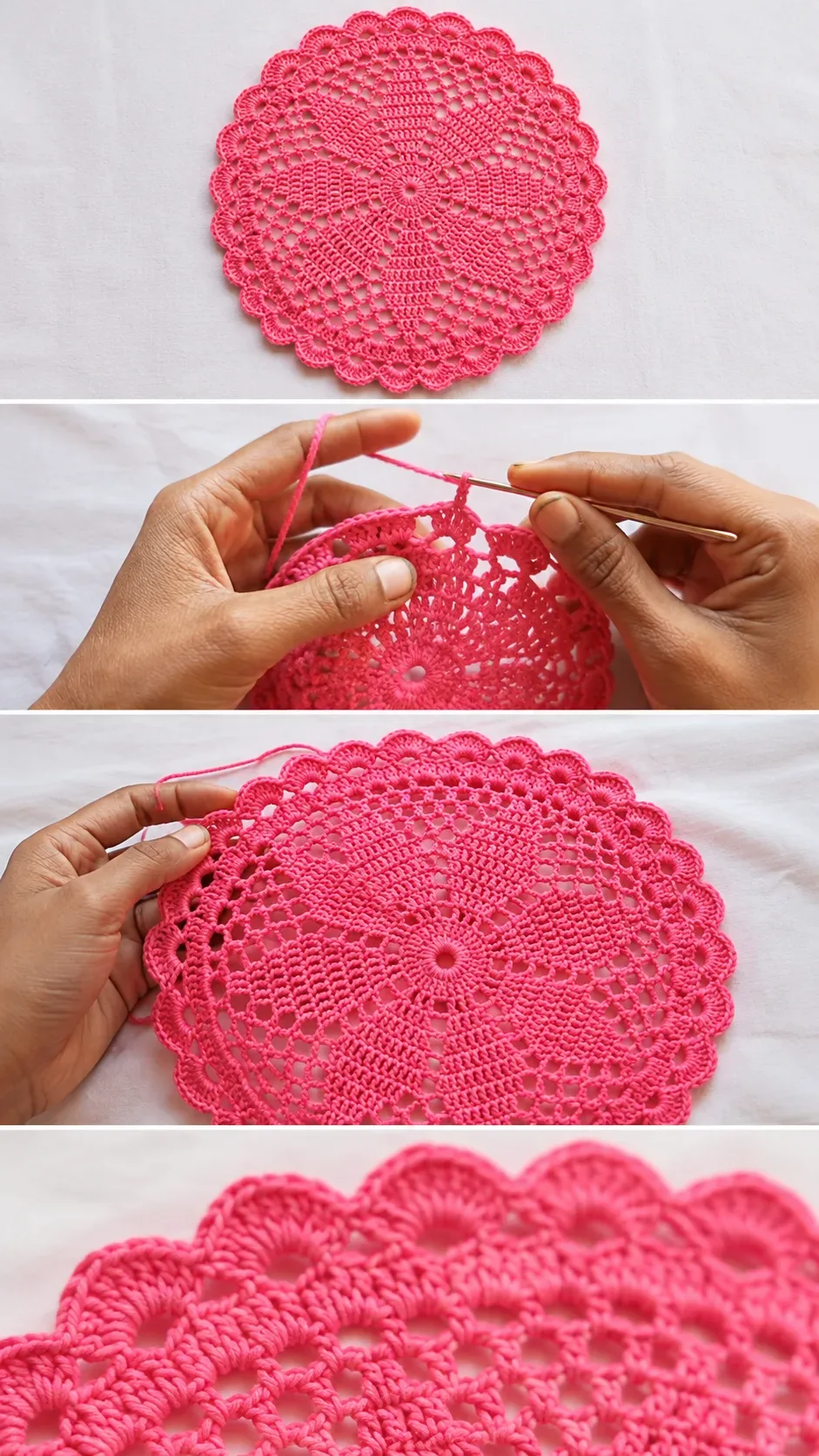 Crochet Mandala Doily: A Delicate Timeless Accent pattern
