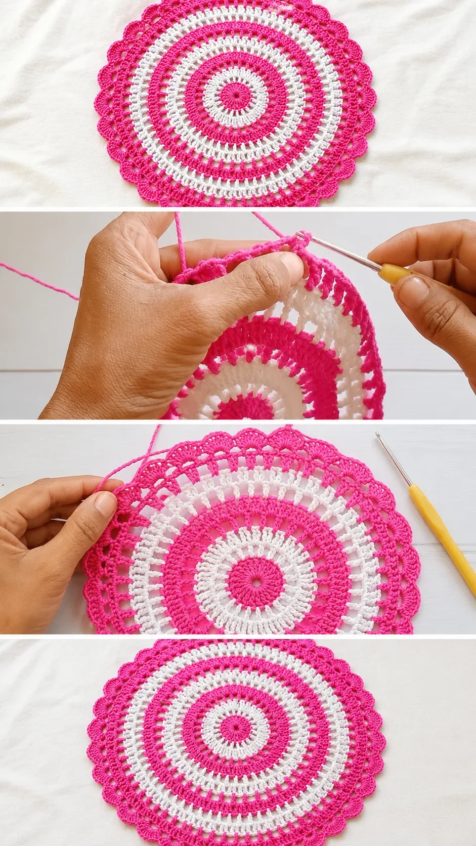 Crochet Mandala Doily: A Timeless Decorative Accent pattern