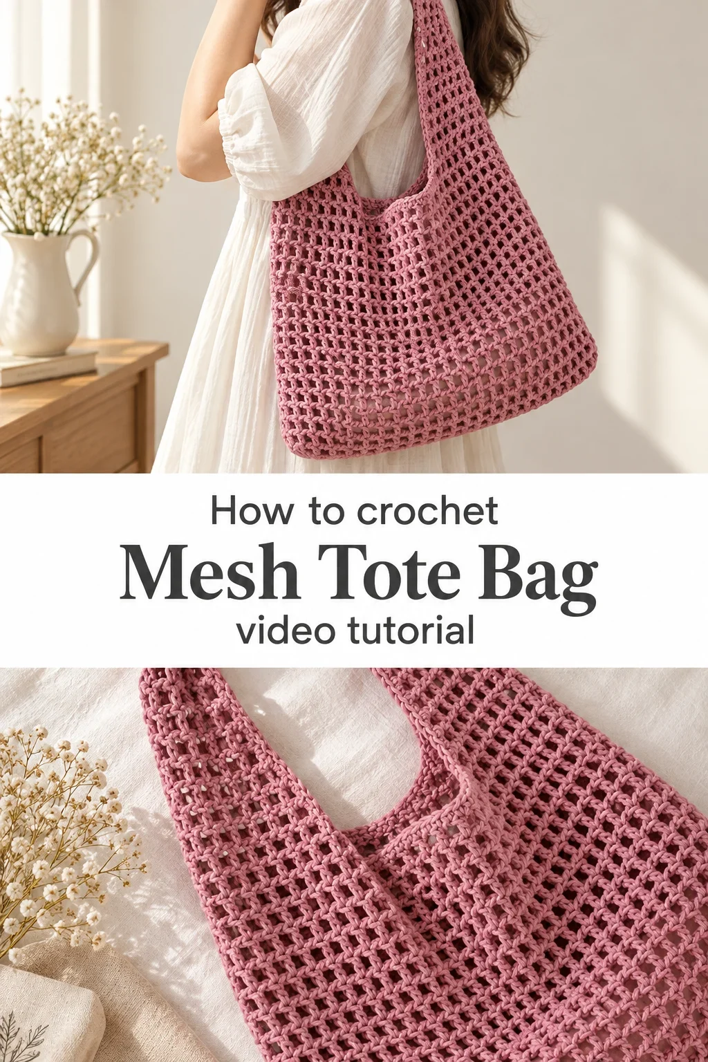 Crochet Mesh Tote Bag: A Chic and Versatile Carry-All