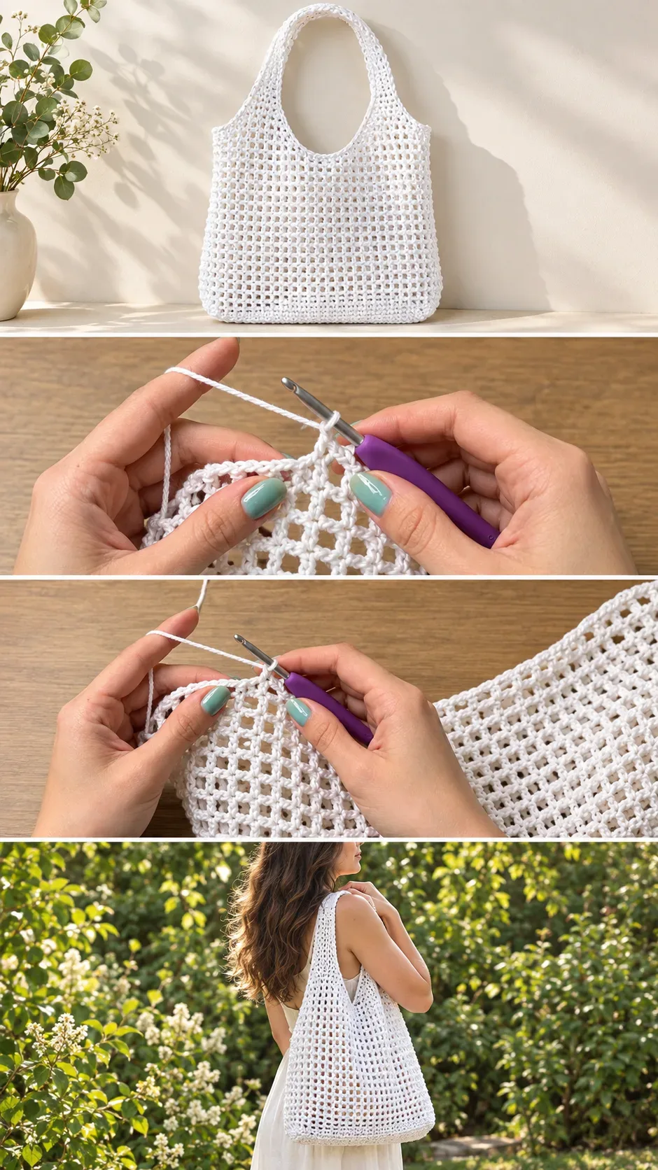 Crochet Mesh Tote Bag: A Chic and Versatile Carry-All pattern