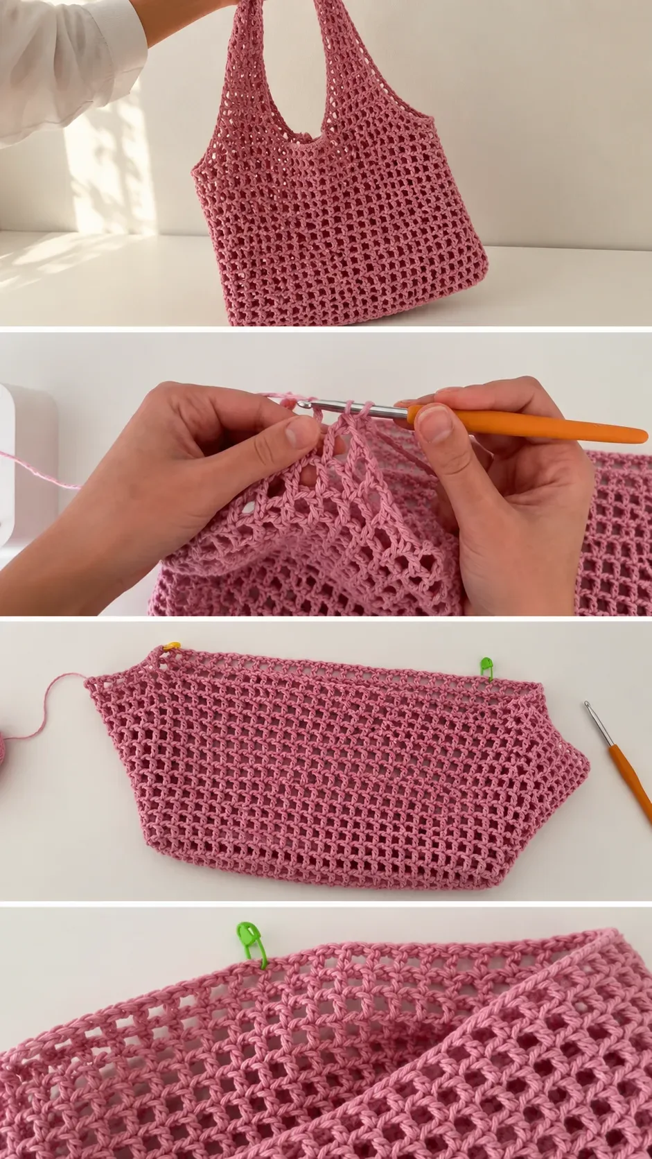 Crochet Mesh Tote Bag: A Chic and Versatile Carry-All pattern