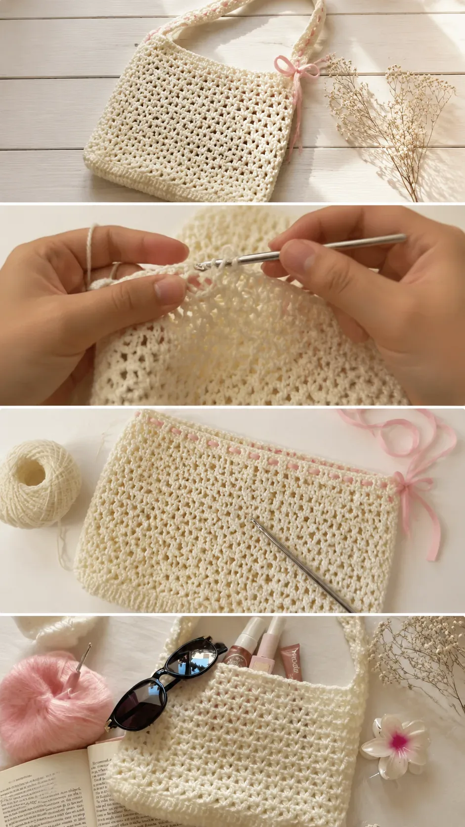 Crochet Mesh Tote Bag: A Chic Everyday Essential pattern