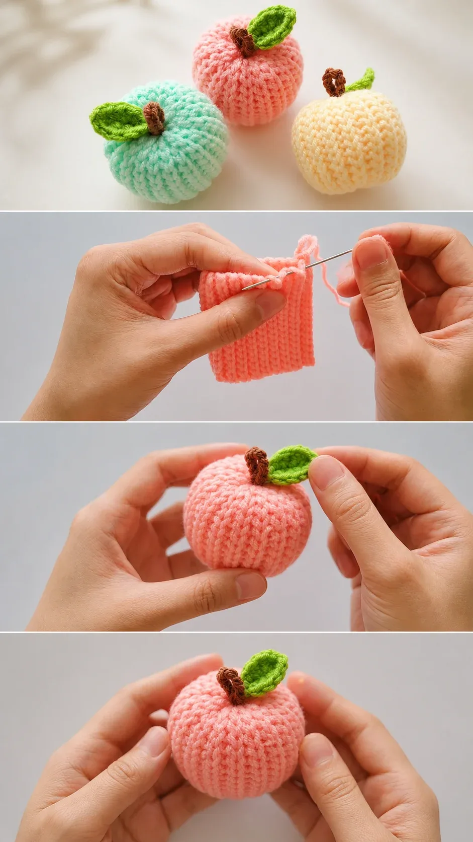 Crochet Mini Apples: A Sweet and Whimsical Delight pattern